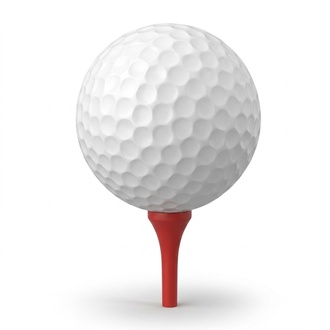 Decorative sculpture designed as gloss massive golf ball 120cm height