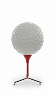 Massive decorative white gloss golf ball figure 120cm height