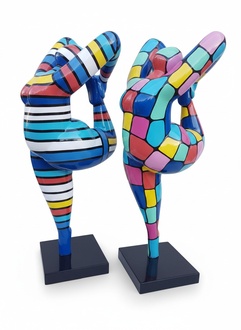 Colorful abstract decorative gloss figurine of gymnastic statue 200cm height P23