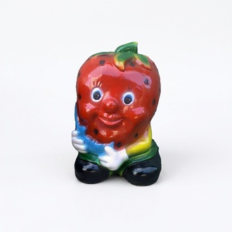 Abstract decorative sculpture designed as a cartoon strawberry figure 30cm