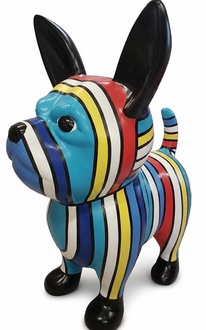 Decorative sculpture of abstract colorful dog figure 175cm length A640