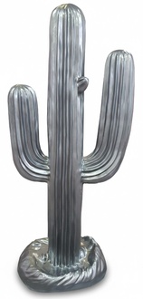 Full silver painted decorative cactus figure 185cm height (753B)