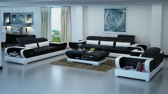 Living Area Upholstered Sofa Set Landscape Couch Set