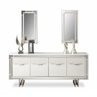 Modern Sideboard in White Wood for Dining Room Ready SOFORT