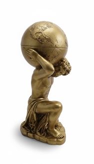 Antique Style Classic Globe Atlas Mini Bar Wine Shelf Statue Sculpture Decor