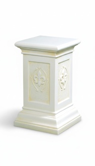 Classic style acrylic/stucco decorative rectangular floor/flower stand 45 cm height, model - 1032
