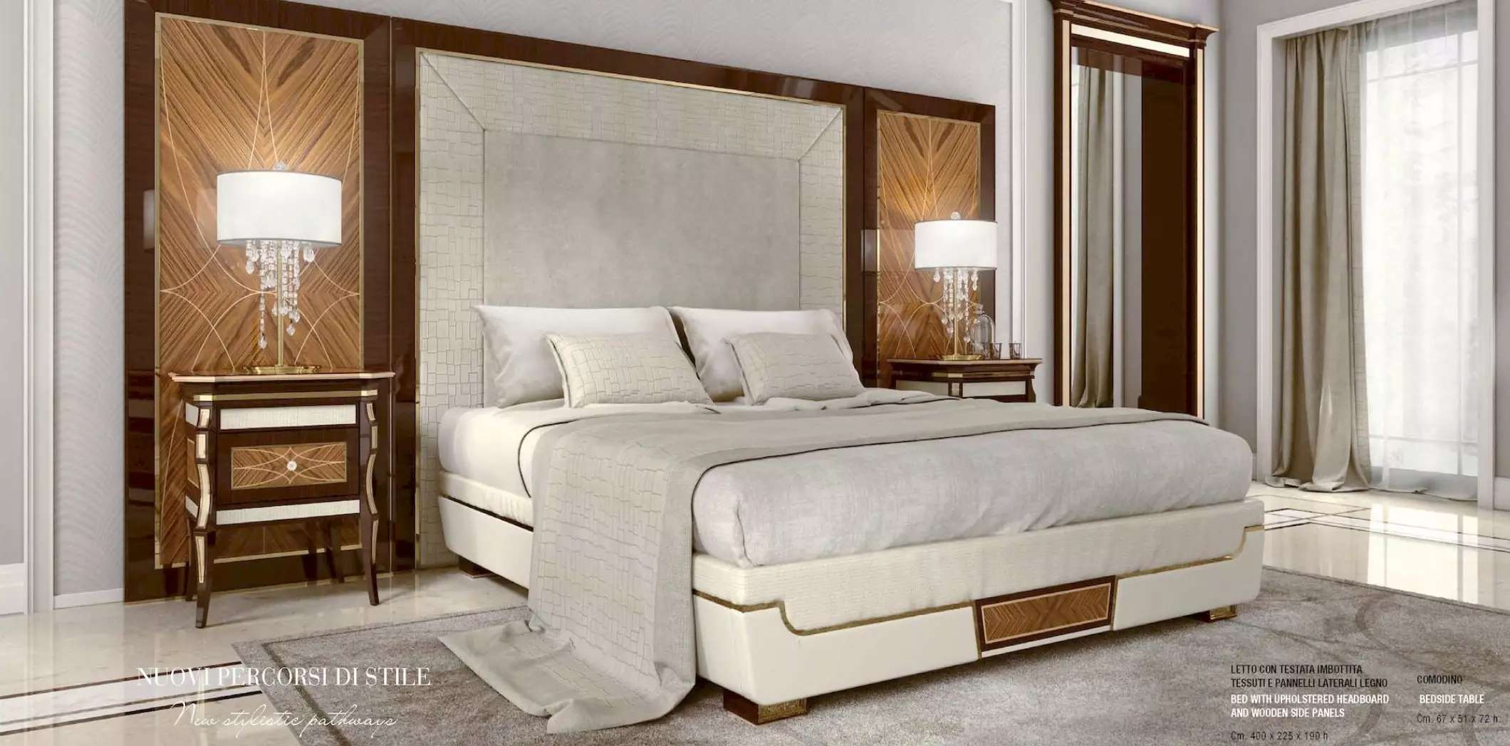 Luxury Bed Double Bed Large Brown Bed Bases Bed Frame Bedroom