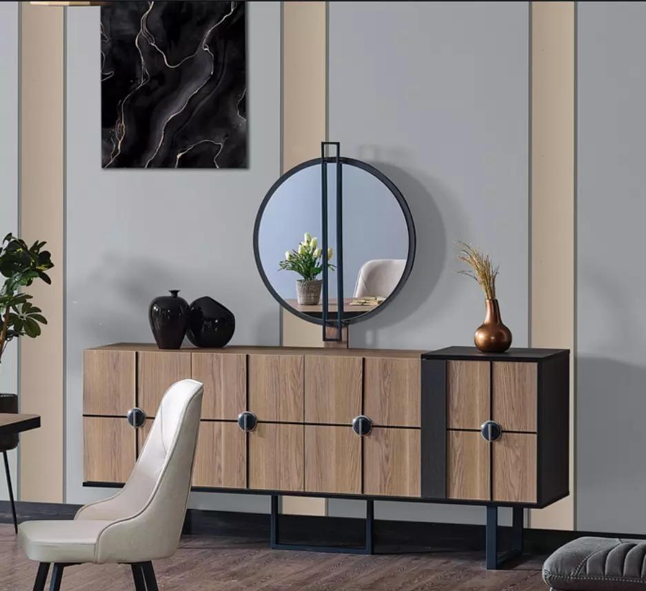 Sideboard with mirror Luxury sideboard chest of drawers 193cm