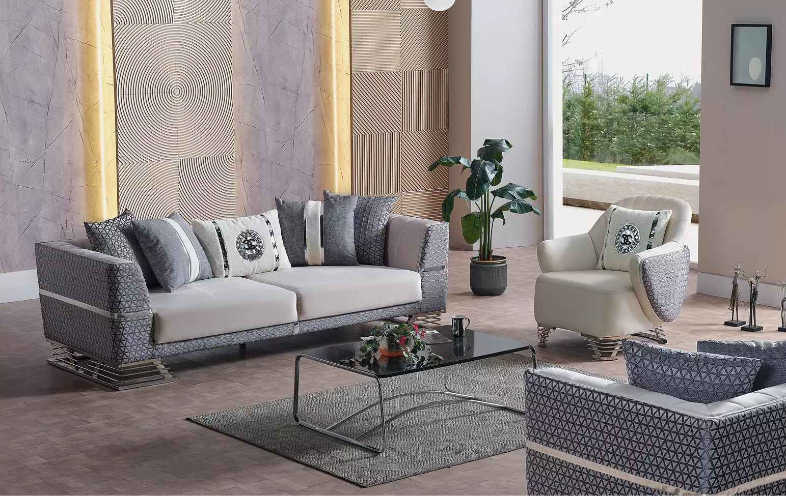 Sofa Set 3+1 Seater Armchair Set Modern Relax Armchair Furniture New