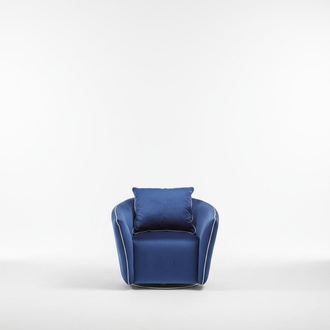 Armchair 1 seater Blue Living room Luxury Design Italian Furniture Elegant New