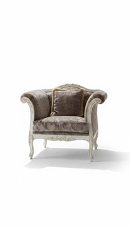 Armchair 1 Seater Upholstered Sofas Design Luxury Textile Couch Grey Sofa New