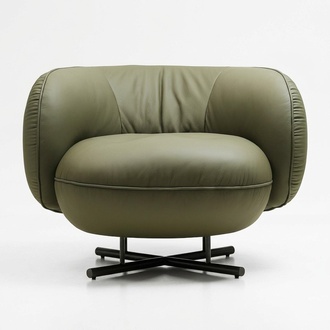 Armchair 1 seater faux leather lounge luxury upholstery single seater design grey