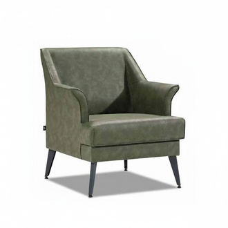 Chair 1 Seater Living Room Modern Design Furniture Green Lounge Club Leather