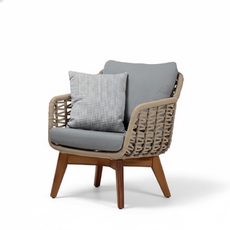Beige Armchair Terrace Design Elegant Modern Furniture 1 Seater Stylish Armchairs