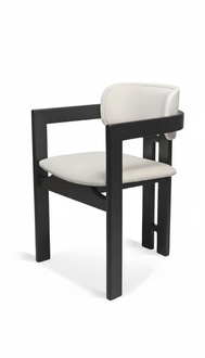 Armchair Dining Chair Modern Design Textile White Armrest Upholstered Chair