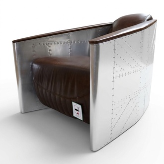 Armchair club chair aviator leather leather chair vintage chair furniture airplane new