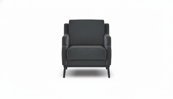 Armchair Dark Gray Solid Color Modern Style Design Home Office Living Room
