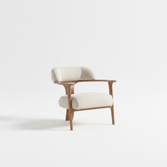 Armchair Design Couch Sofa Relax Textile Lounge Club Upholstered Seating Luxury Beige