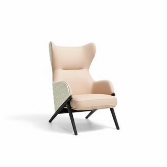 Armchair Design Couch Sofa Seater Luxury Beige New Relax Leather Lounge Club Upholstery