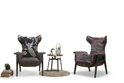 Armchair design Beat Relax Club Lounge single seater upholstery fabric textile 70 x 90
