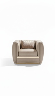 Armchair design living room upholstery wood modern luxury new color beige