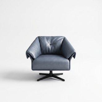 Armchair design luxury relax club lounge single seater upholstery fabric leather stainless steel