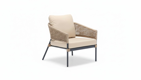 Armchair Design Terrace Cushion Cushion Modern Luxury Beige High Quality Rattan