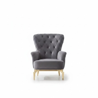 Gray Armchair Modern Upholstered Furniture Luxury Upholstered Armchair Living Room