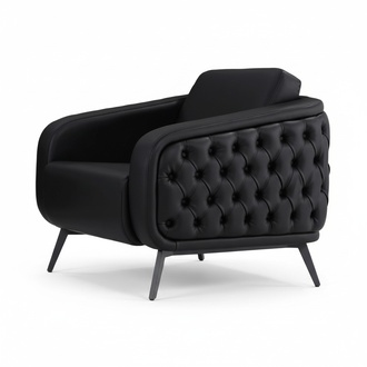 Chair Leather Upholstered Office Chair Swivel Luxury Modern Chairs Seat 1-Seater