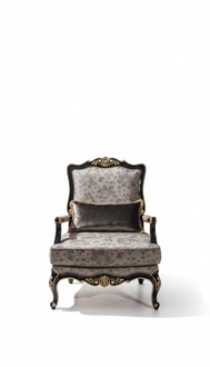 Armchair Upholstery Designer Textile 1 Seater Single Seater Baroque