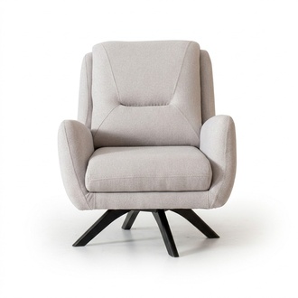 Armchair Modern White Living Room Seating Furniture Textile Luxury Design Furniture Lounge Club