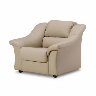 Chair Office Furniture Chair Sofa 1-seater Leather Design Luxury Beige Textile