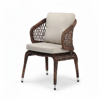 Chair Rattan Brown Luxurious modern terrace high-quality stylish furniture