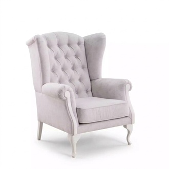 Armchair Seat Single Seater Design White Upholstery Living Room Furniture TV Armchair