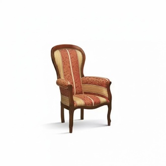 Armchair Single Seater 1 Seater Upholstered Seat Textile Fabric Design Classic
