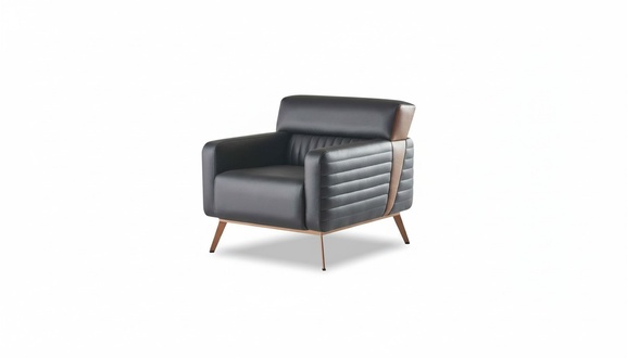 Chair Study Room 1-Seater Black Solid Color Modern Design Living Room