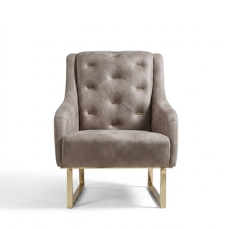 Armchair Textile Living Room Luxury Design Furniture Chairs Modern Chesterfield