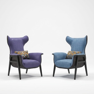 Armchair Textile Living Room Lounge Luxury Design Furniture Chairs Modern Design New
