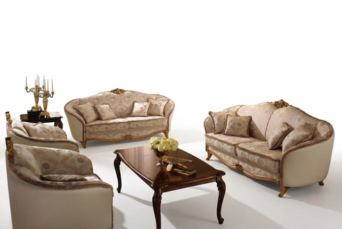 Bedroom/living room 3x seater sofa/couch transform to double bed in rococo style arredoclassic™