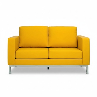 Faux leather couch living area 2 seater design modern sofa sofas couch new