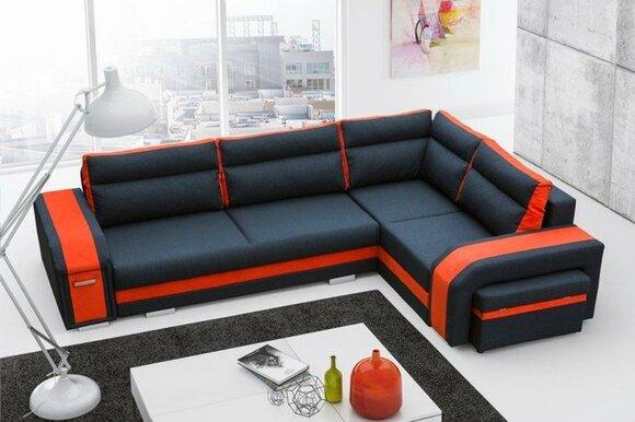 Sofa sofa bed designer sofa with bed function + bed box corner sofa couch NEW ASSAN