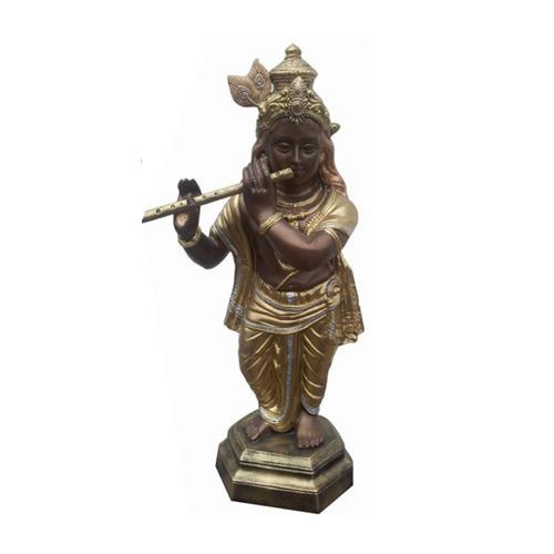 Buddha with a flute figure decorative sculpture 82 cm height (B60)