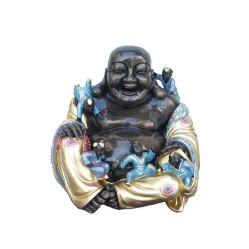 Gloss chinese Budai figure decorative sculpture statue 43 cm height (B7)