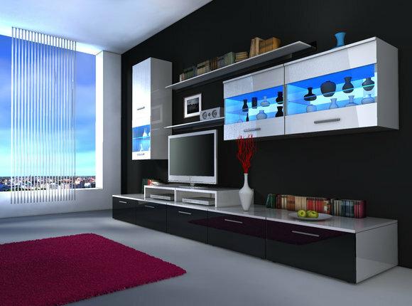Wall cabinet Beta version: Option 1 (black/white) (KB) LED