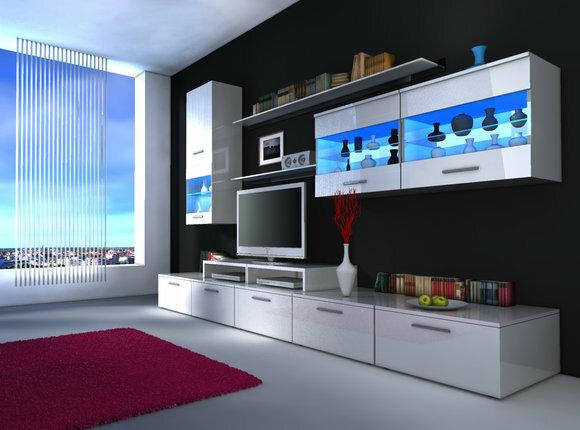 Wall cabinet Beta: Option 2 (white) (KB) LED