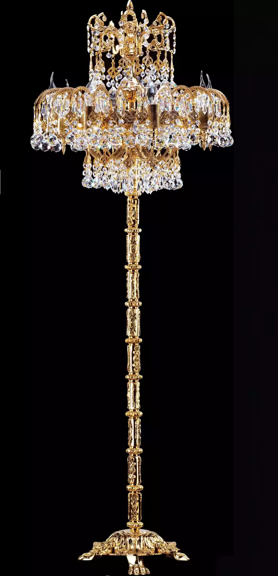 Floor lamp living room luxury reading arm bedroom crystal classic