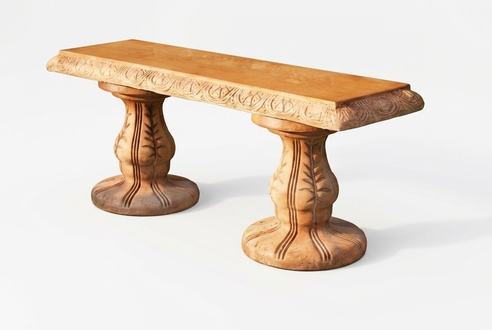 Bench Furniture Terrace Garden Concrete Seat Bench Roman Style Quiet Corner