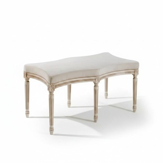 Bench Living room Bench Classic seating fabric Textile bench
