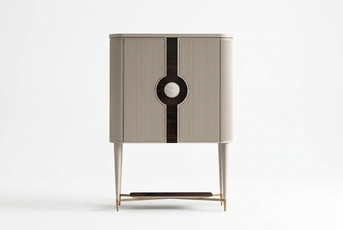 Bar cabinet Wooden cabinet Wood Bar Beige Drinks Design Bottles