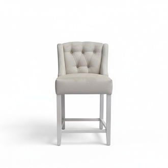 10x set chesterfield bar stools, velvet fabric design with backrest